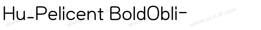 Hu_Pelicent BoldObli字体转换